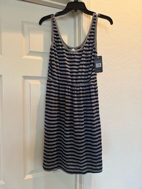 NWT Just Love Stripe Sleeveless Tank Dress Beachwear Cruise Size Large Stretchy